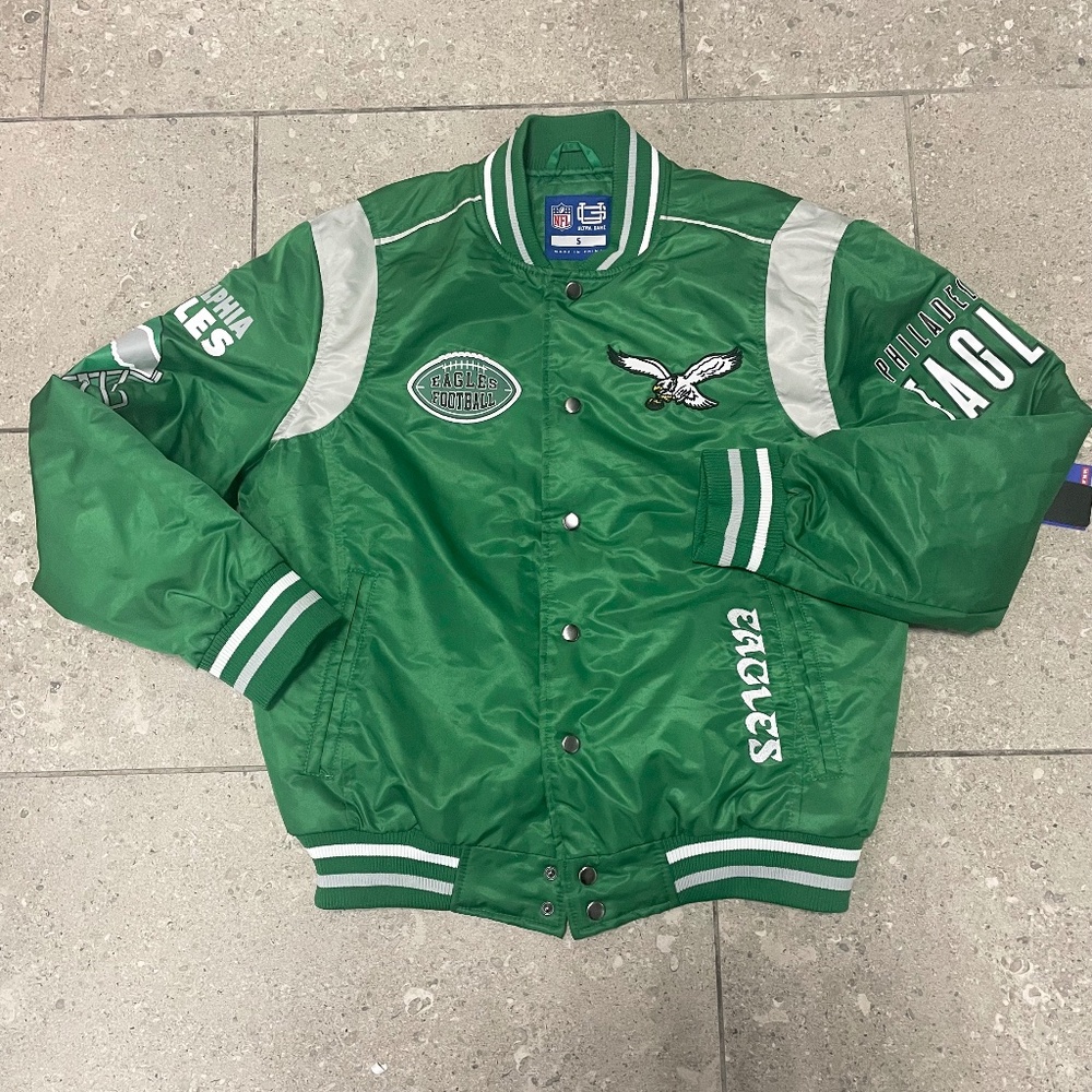 $240 Philadelphia Eagle Bomber Jacket Signature & Monogram Embroidered Size M